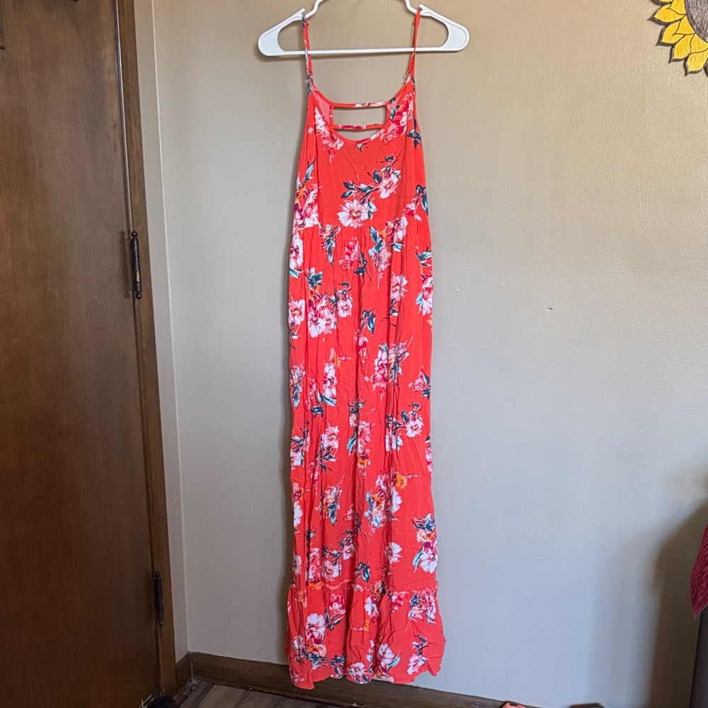 Floral Maxi Dress in Orange
